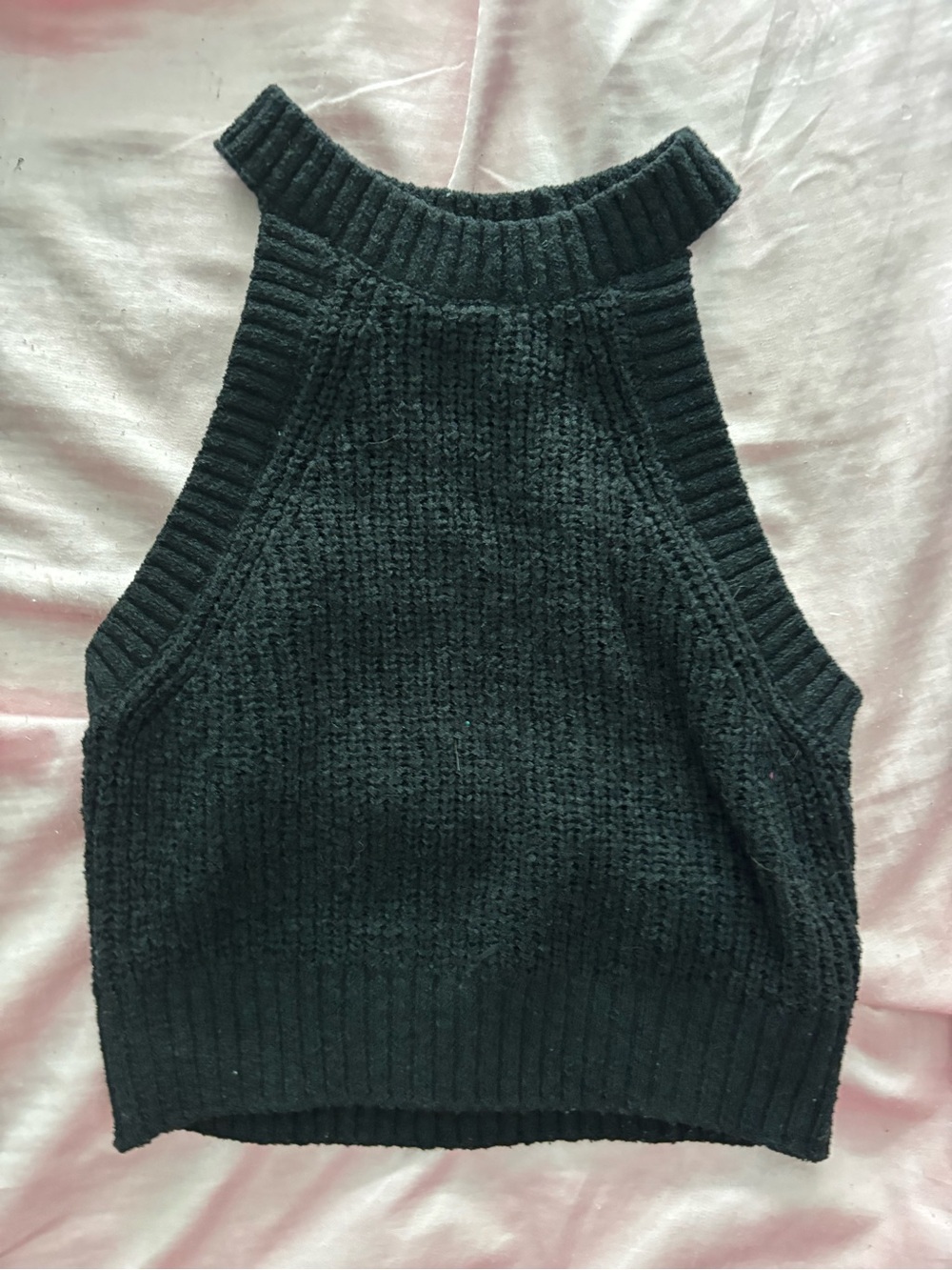 H&M Black Knit Halter Tank Top